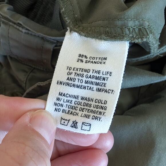 Alex Mill Green Cargo High Waist Cotton Relaxed Tapered Leg Pants, size 4 - Picture 10 of 10